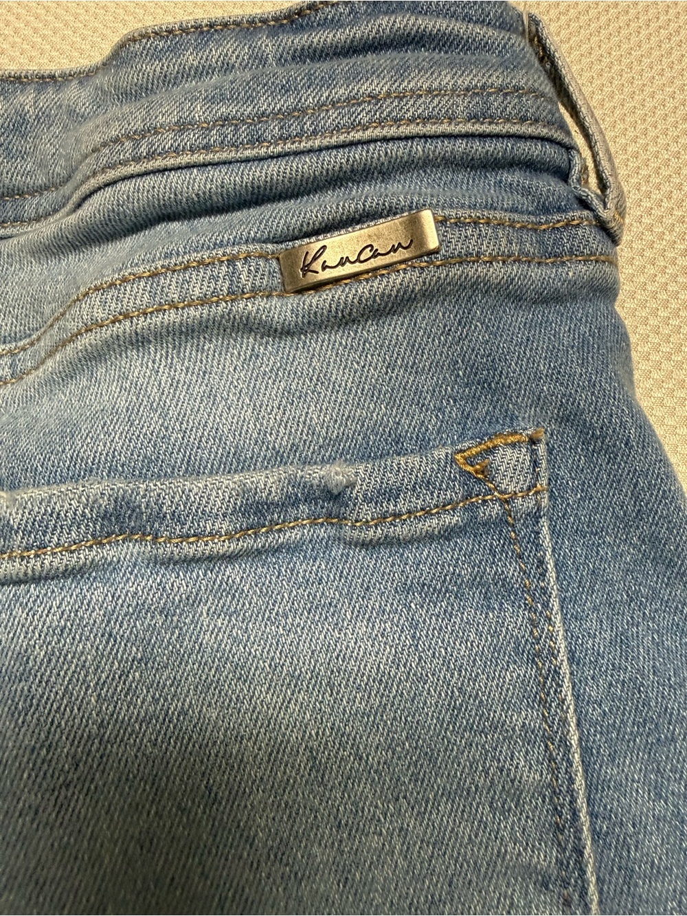 KanCan Light Blue Flared Jeans with Frayed Hem - Picture 4 of 10
